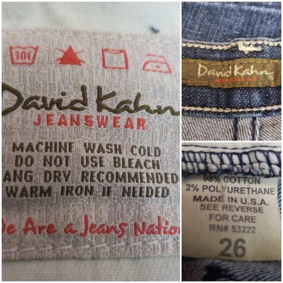 Sz 26 NWTDavid Kahn Lana Frayed Cropped Jeans… - Picture 8 of 9